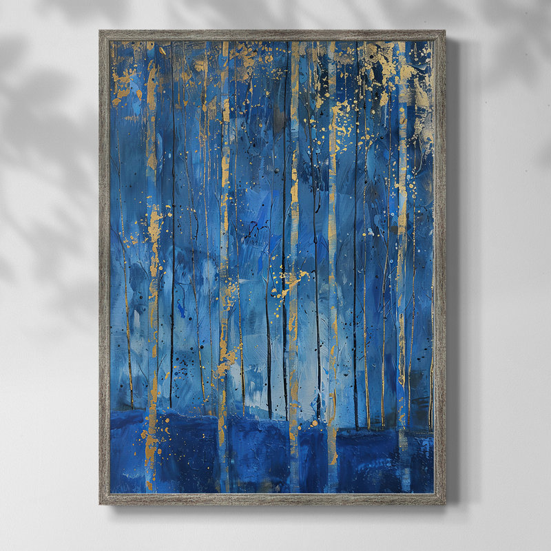 Reproduction encadrée ABSTRACT Series IX - bois massif, H 11 po x l 9 po