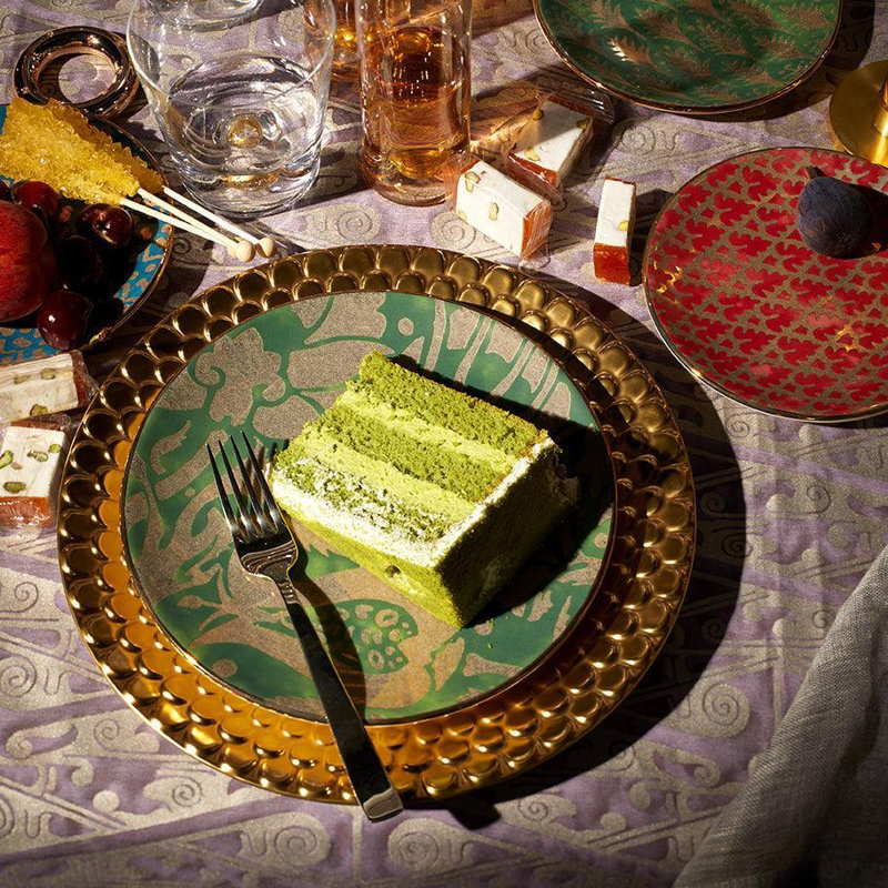 Fortuny Melagrana Dessert Plate - (Green) - Set of 4