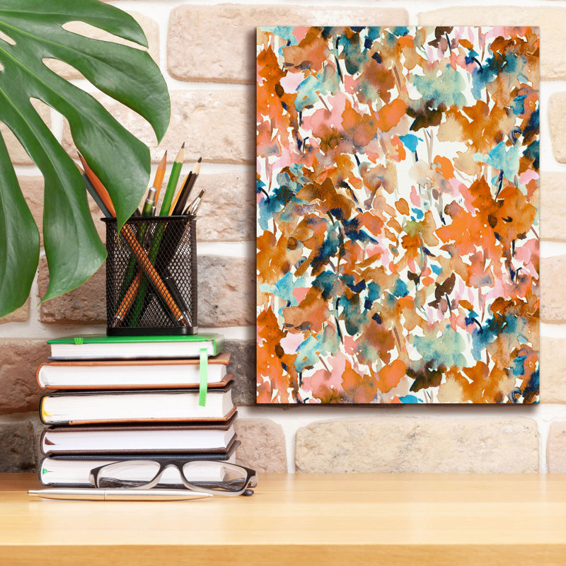 «Ivory Bronx» «local color orange» par Jacqueline Maldonado, art mural sur toile, H 16 po x l 12 po x P 0,75 po