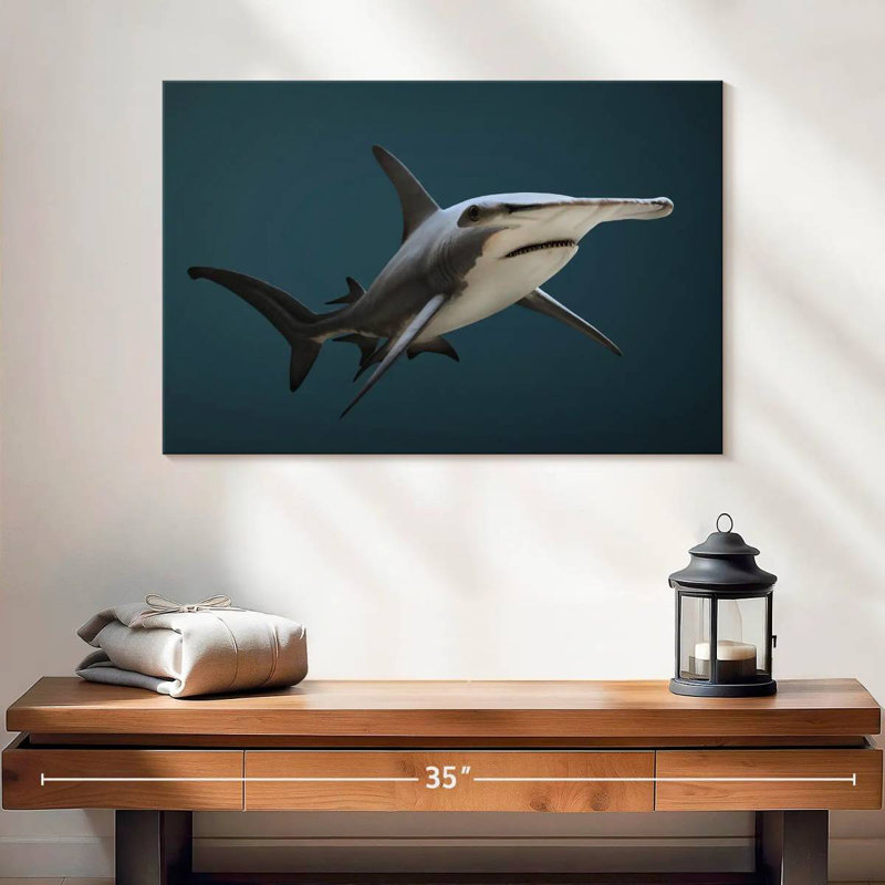 Great Hammerhead Shark, 16" H x 24" W