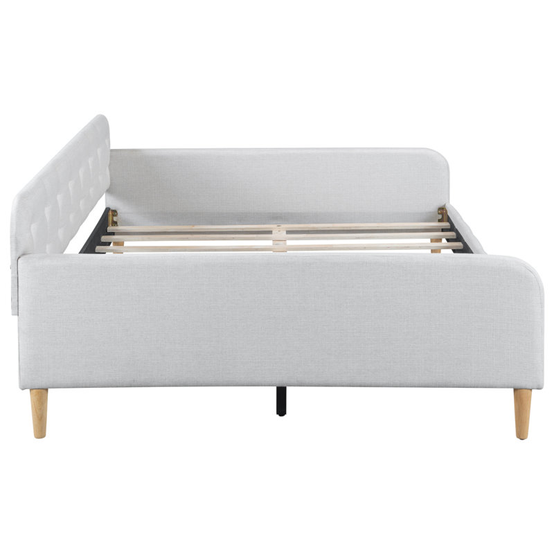 Full Size Upholstered Daybed With 4 Support Legs,Beige(Old SKU:DL001825), Full, Beige