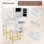 Ensemble coiffeuse moderne avec miroir, lumières et tabouret