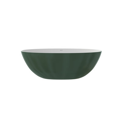 65" Premium Solid Surface Deep Soaking Bathtub