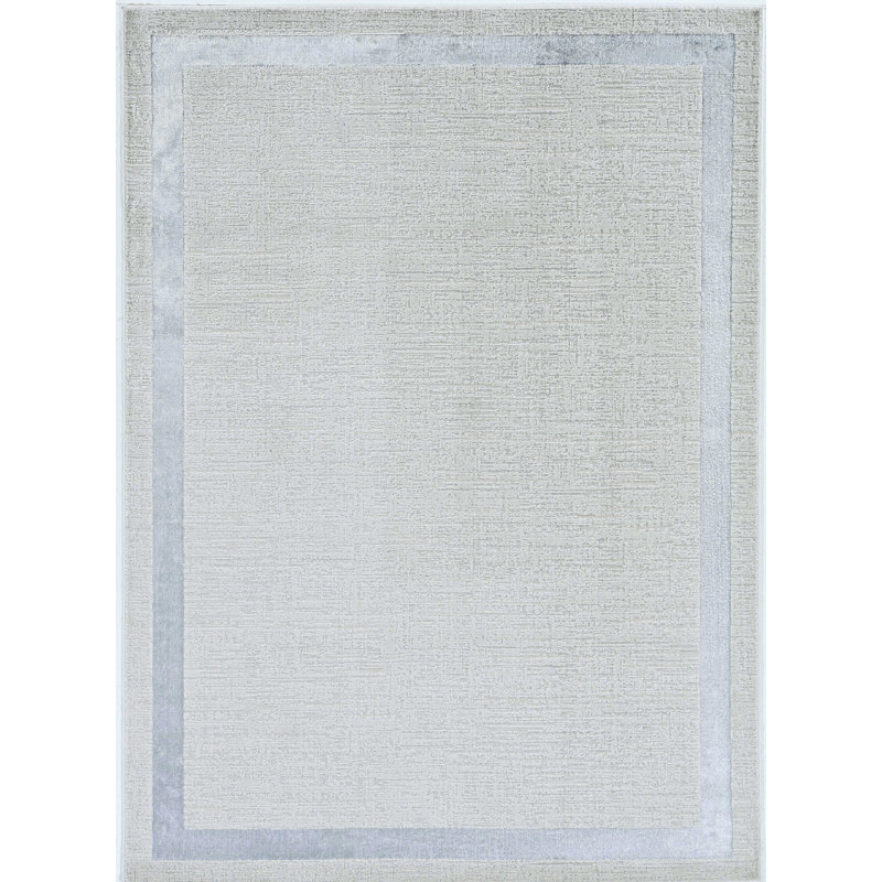 Tapis touffeté ivoire / argent, Rectangle 3 pi 3 po x 4 pi 11 po