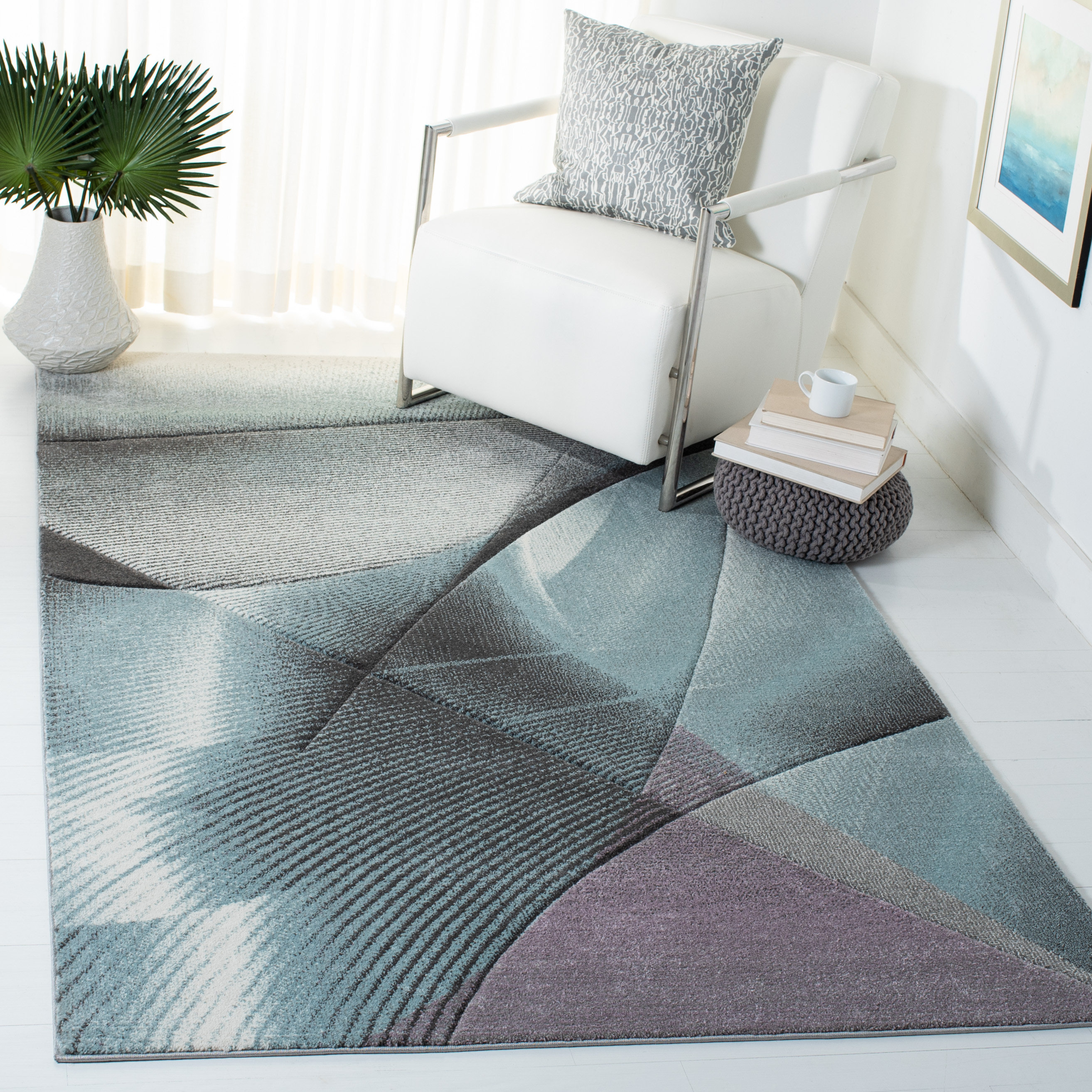 Orren Ellis Vilica Abstract Gray Area Rug & Reviews Wayfair