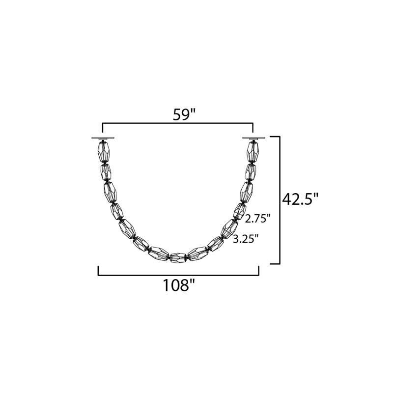19 - Light LED Flush Mount, Gold