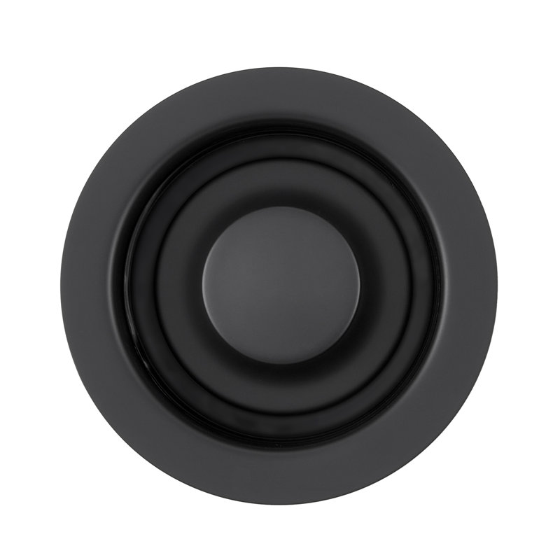 Kitchen Sink Garbage Disposal Flange and Stopper, Matte Black