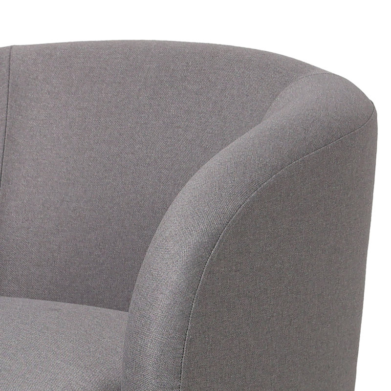 Fauteuil d'appoint pivotant Taccarra, Lin gris pâle
