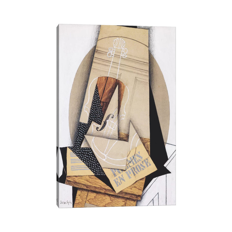 Komposition Mit Violine by Juan Gris - Wrapped Canvas Print, 101.6 cm H x 66.04 cm W x 1.91 cm D