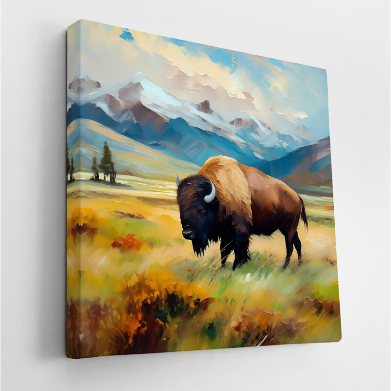 Wyoming Bison, 48" H x 48" W