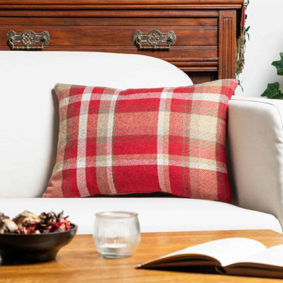 Gingham Red Cushion