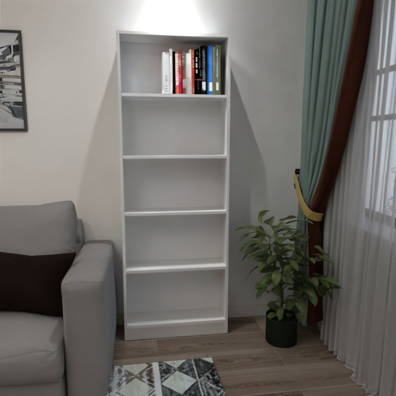 Bibliothèque blanche 71 "à cinq niveaux