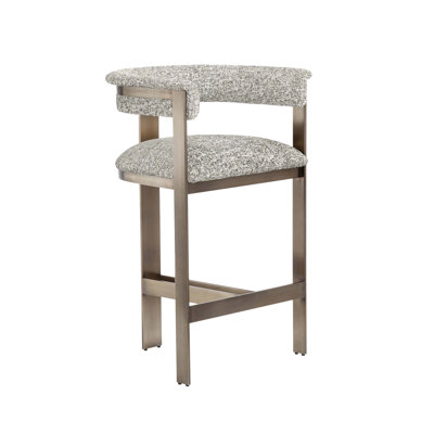 Darcy Upholstered Stool with Metal Frame
