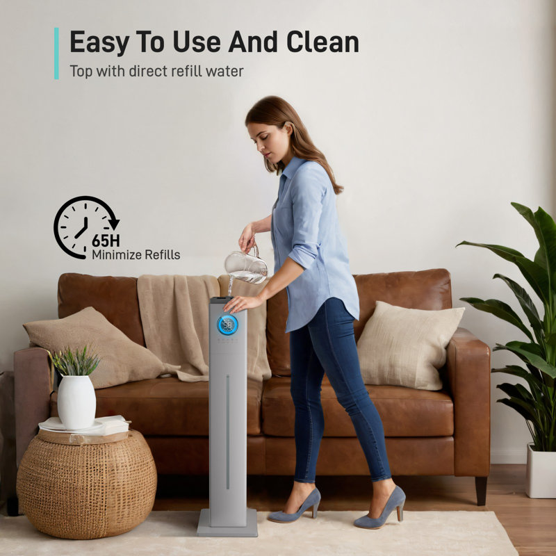3.43 Gal. Ultrasonic 6-Speed Tower Humidifier For 861 Sq. Ft. With Aromatherapy, Sleep Mode & Timer