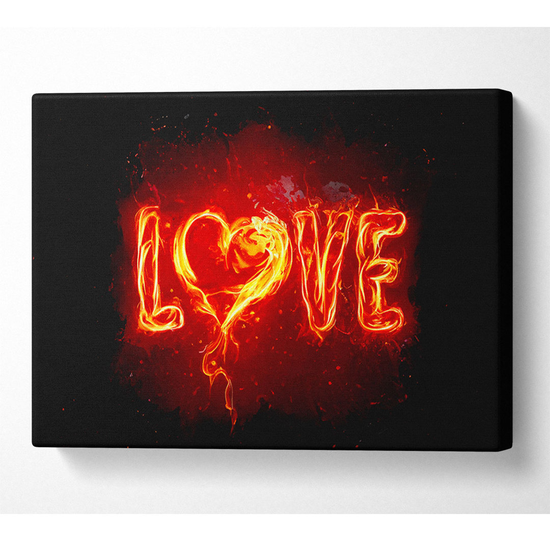 Flammen der Liebe - Kunstdrucke auf Leinwand - Wrapped Canvas