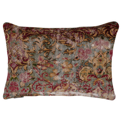 Housse de coussin rectangulaire 100% laine