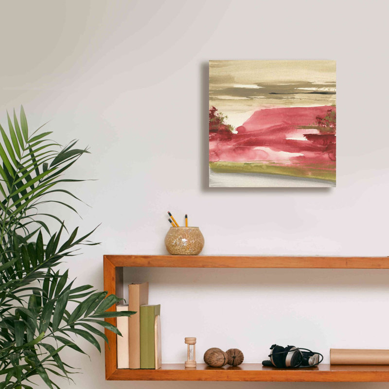 «Red Rock I» par Chris Paschke, estampe numérique sur toile, H 12 po x l 12 po x P 0,75 po