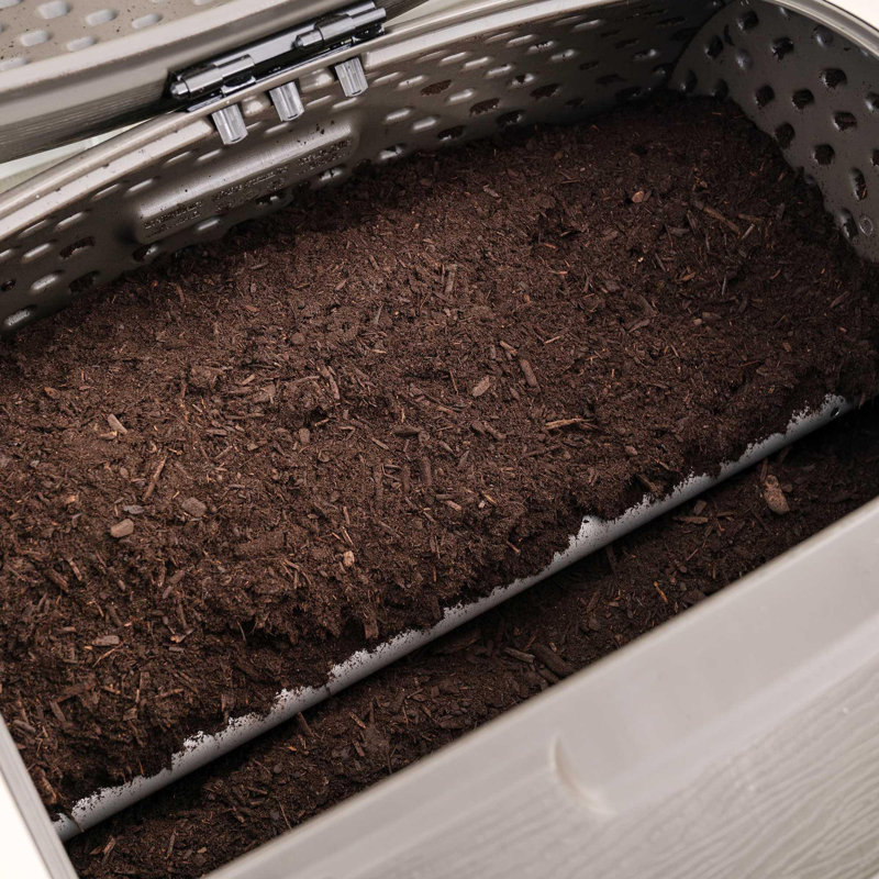 Lifetime 100 Gallon Dark Brown Polyethylene Dual Bin Rotating Composter