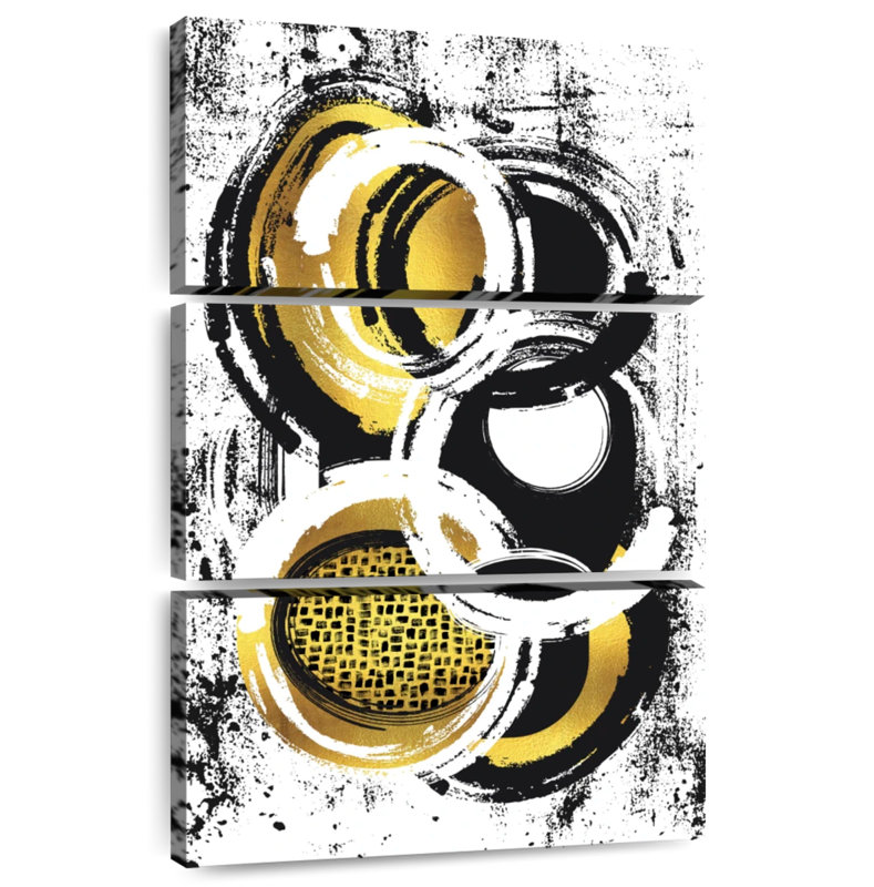 Avery Gold Abstract Painting I, 74" H x 48" W