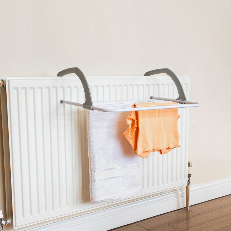 JVL Over Door Radiator Clothes Drying Airer-3M, White