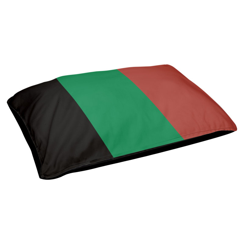 Coussin rectangulaire designer New York Bronx, Grand (L 40 po x l 50 po), Noir / vert / or