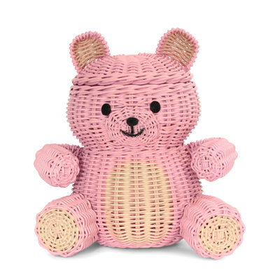 Panier de rangement en rotin avec couvercle Archelle Bear