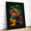 Parrot Among Blooms Tropical - Framed Print-1715998690-1715998691