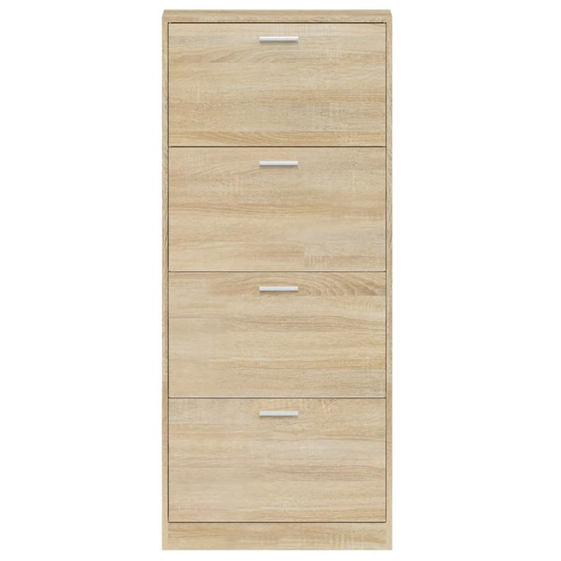 12 Pair Flip Down Shoe Storage, Oak