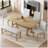 Achillee 6 - Person Extendable Solid Wood Top Trestle Dining Set-1087891107-1087891108-1087891109