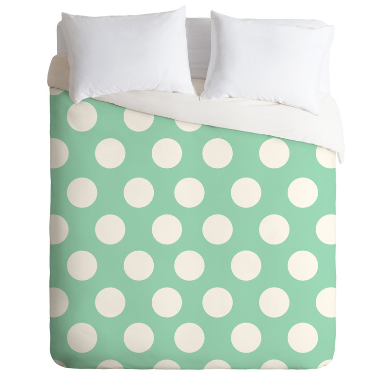 Allyson Johnson Polyester Dots Duvet Cover, King Duvet Cover + 2 King Shams