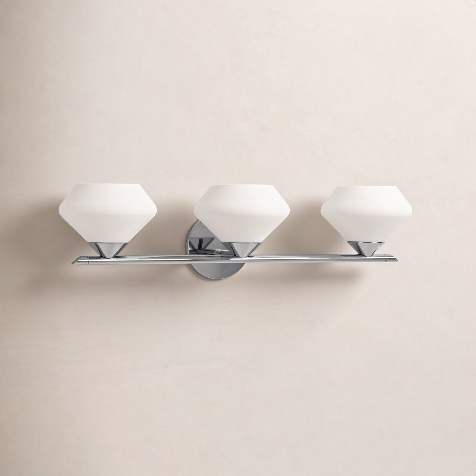 Junius 3 Light Dimmable Vanity Light, Polished Nickel