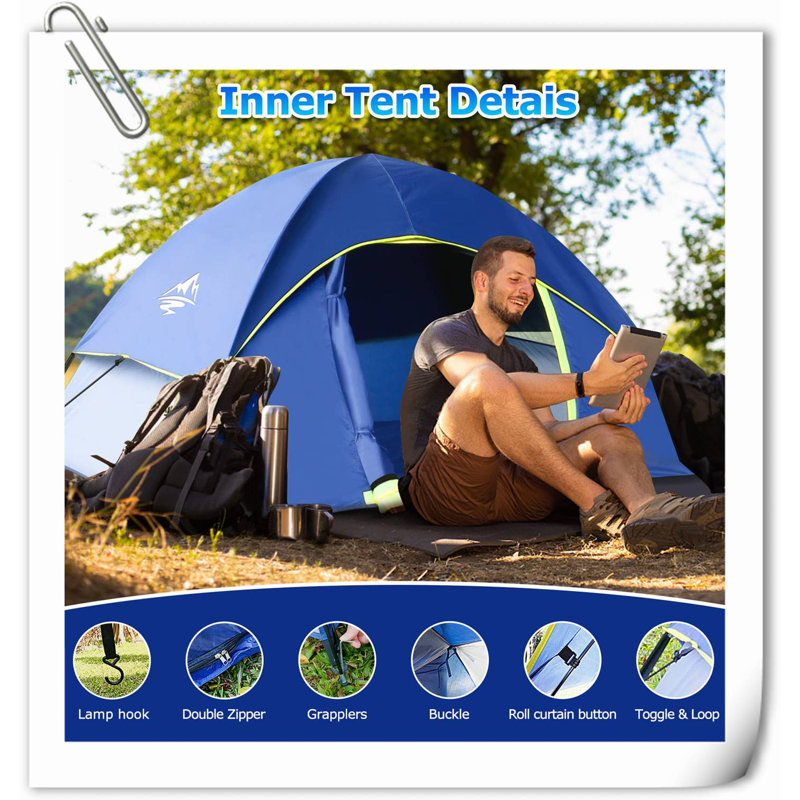 Tent 4 Person Tent, Blue