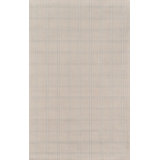 Wool Plaid Area Rug in Beige