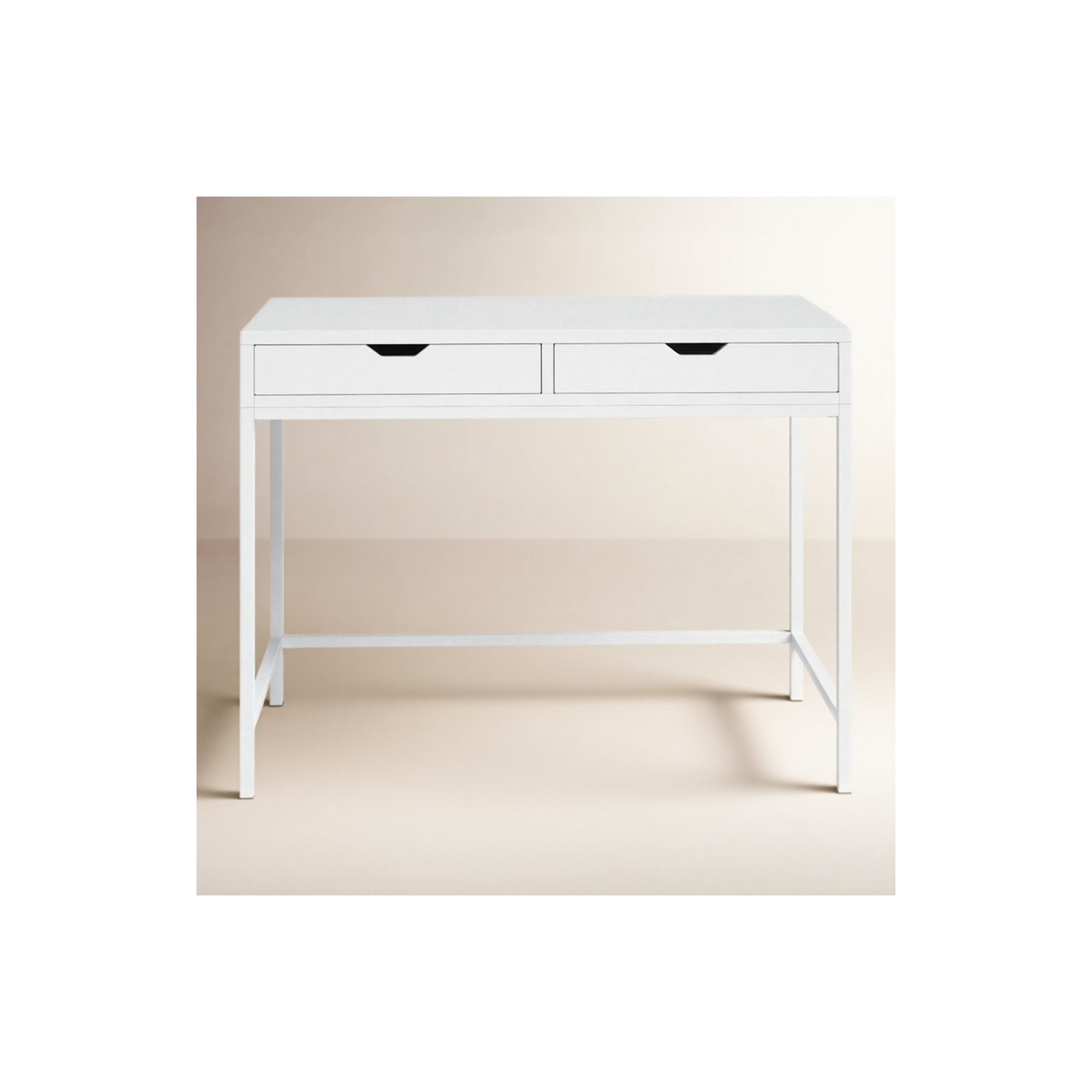 Aerne Solid Wood Desk, White