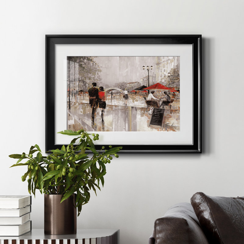 River Walk - Reproduction d'art sur papier encadrée, Noir, H 22,5 po x l 30,5 po x P 1,5 po
