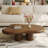 Mid-Fentury 48" Solid Wood Coffee Table for Livingroom,Cloud Design, Four Legs Free Form