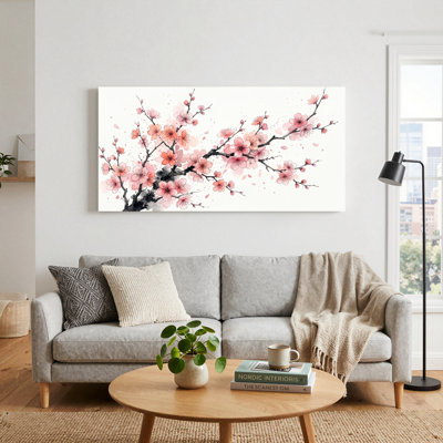 Ensemble de 1 tableau sur toile Fleurs de cerisier