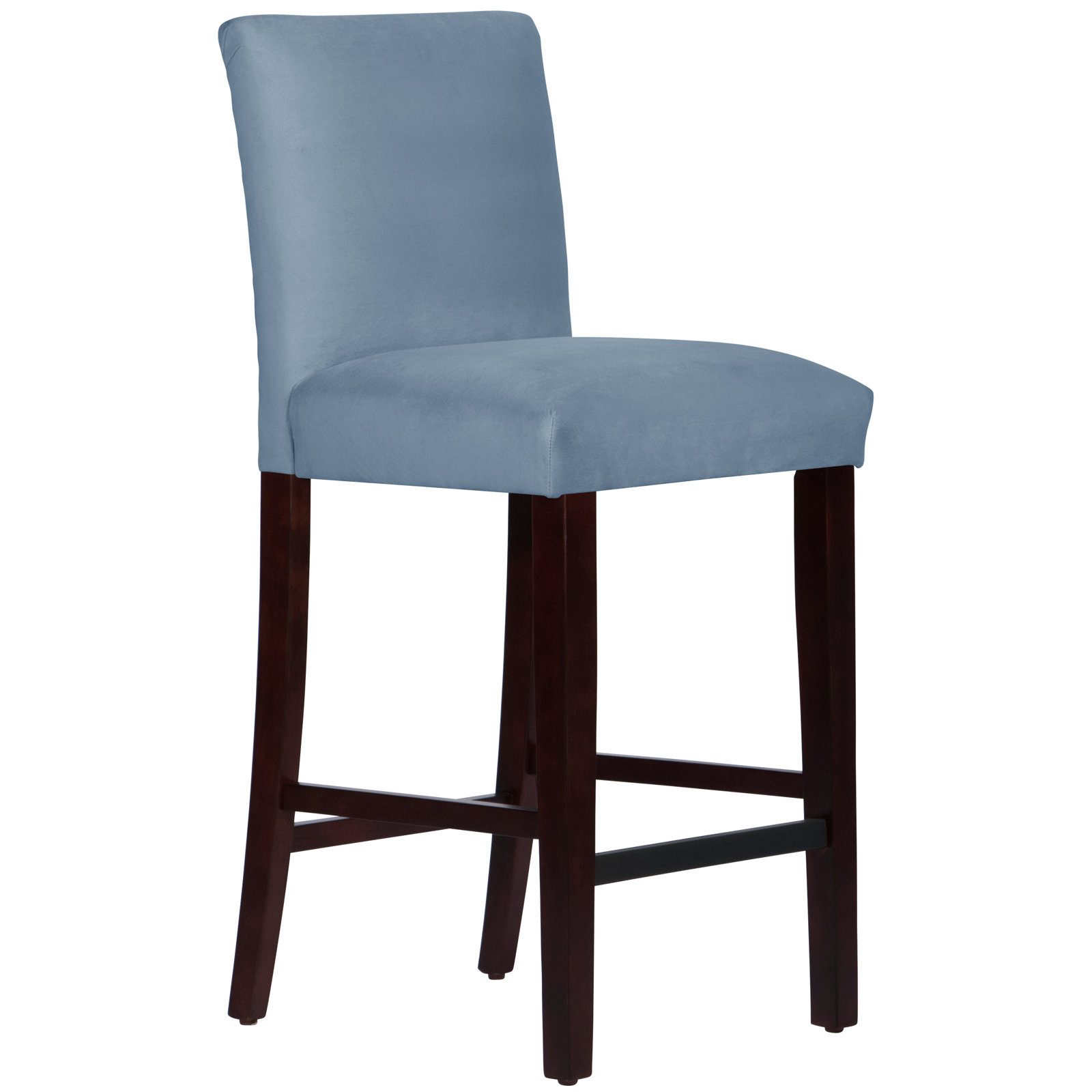 Sylva 31" Bar Stool, Bar Stool (31” Seat Height), Black, Texture Block Blue