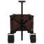 Utilitaire utilitaire de jardin pliable couleur chariot de camping pique-nique extérieur chariot de plage, brun