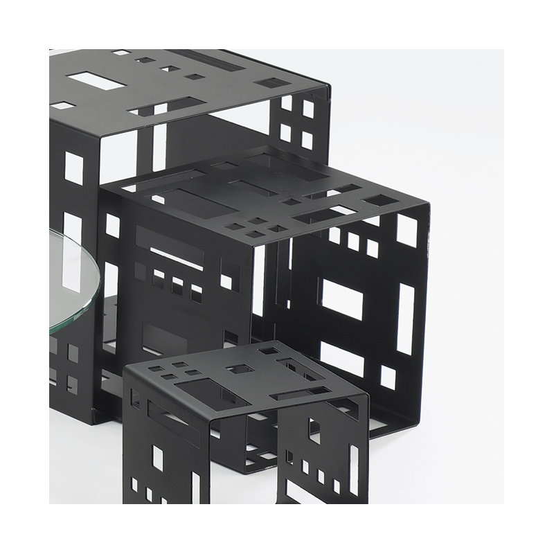 Montant cubique carré de 7 po, Noir