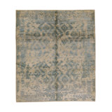 Shamas Wool Oriental Area Rug in Orange/Dark Green