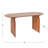 Pill-Shaped Acacia Wood Dining Table with Half-Moon Base in Natural Finish-371277796