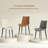 Dining Side Chairs with Faux Leather Seat and Black Metal Base,Upholstered Chairs Set of 2-126185898