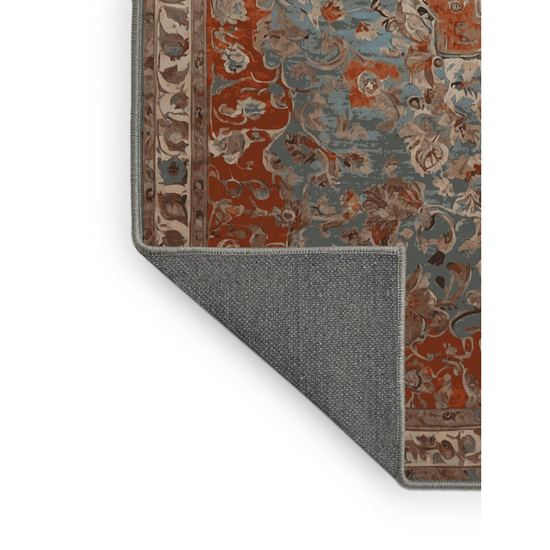 Tapis gris soyeux et moelleux, Rectangulaire 3 pi x 5 pi