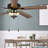 52"W Khat 5-Blade Remote-Controlled Stained Glass Ceiling Fan