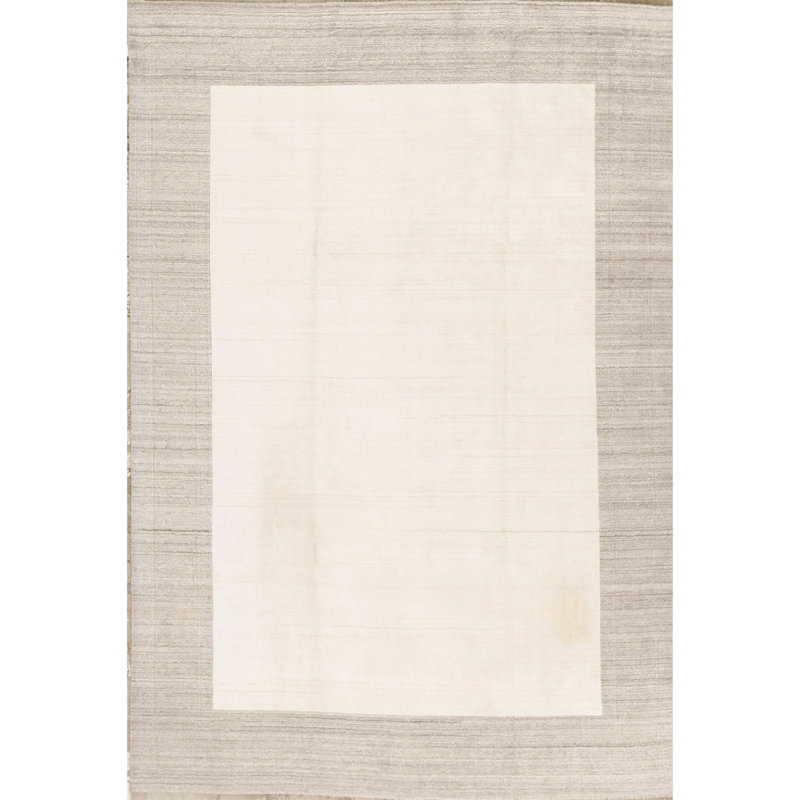 Tapis blanc de haute qualité noué à la main
