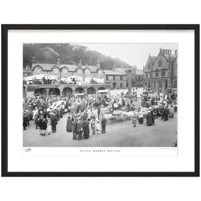 Settle, Market Day 1921 by Francis Frith - Single Picture Frame Print
