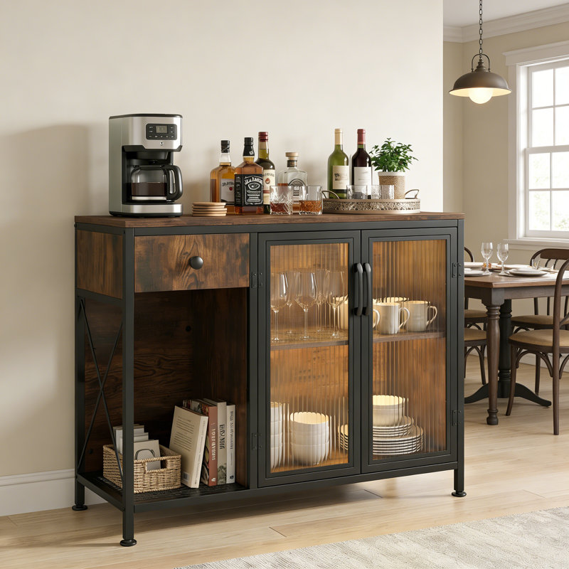 87cm Sideboard, Rustic Brown