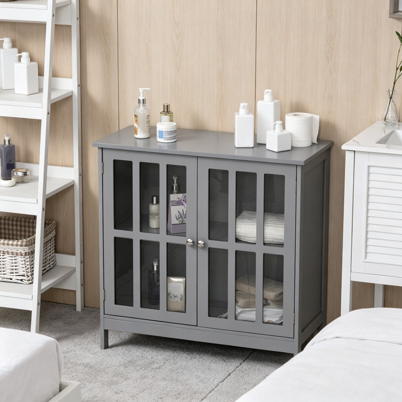 Buffet, armoire de rangement, armoire grise