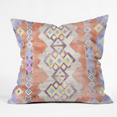 Jacqueline Maldonado Folk Floral Natural Throw Pillow